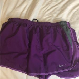 Purple Nike shorts